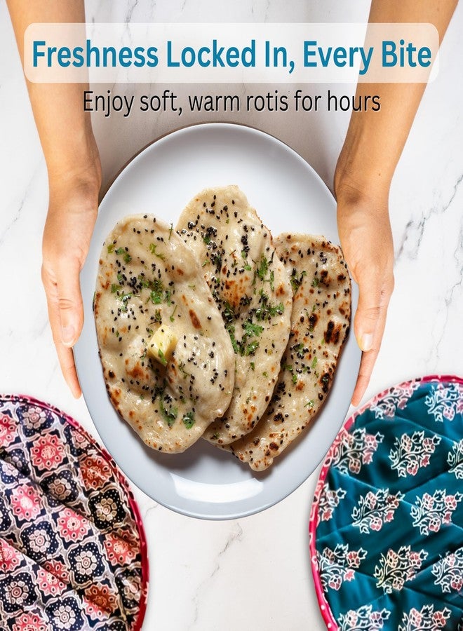 Aksobha Cotton Roti Pouch | Microwave-Friendly Tortilla & Roti Warmer | Reusable Cloth Pouch to Keep Tortillas, Naan, Chapatti, Pancakes & Flatbreads Warm & Fresh | Set of 1 - Image 3